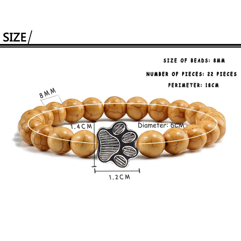 Furry Friends Advocate Bracelet (Unisex) Natural Stone