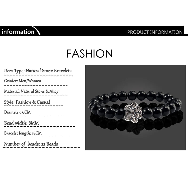 Furry Friends Advocate Bracelet (Unisex) Natural Stone