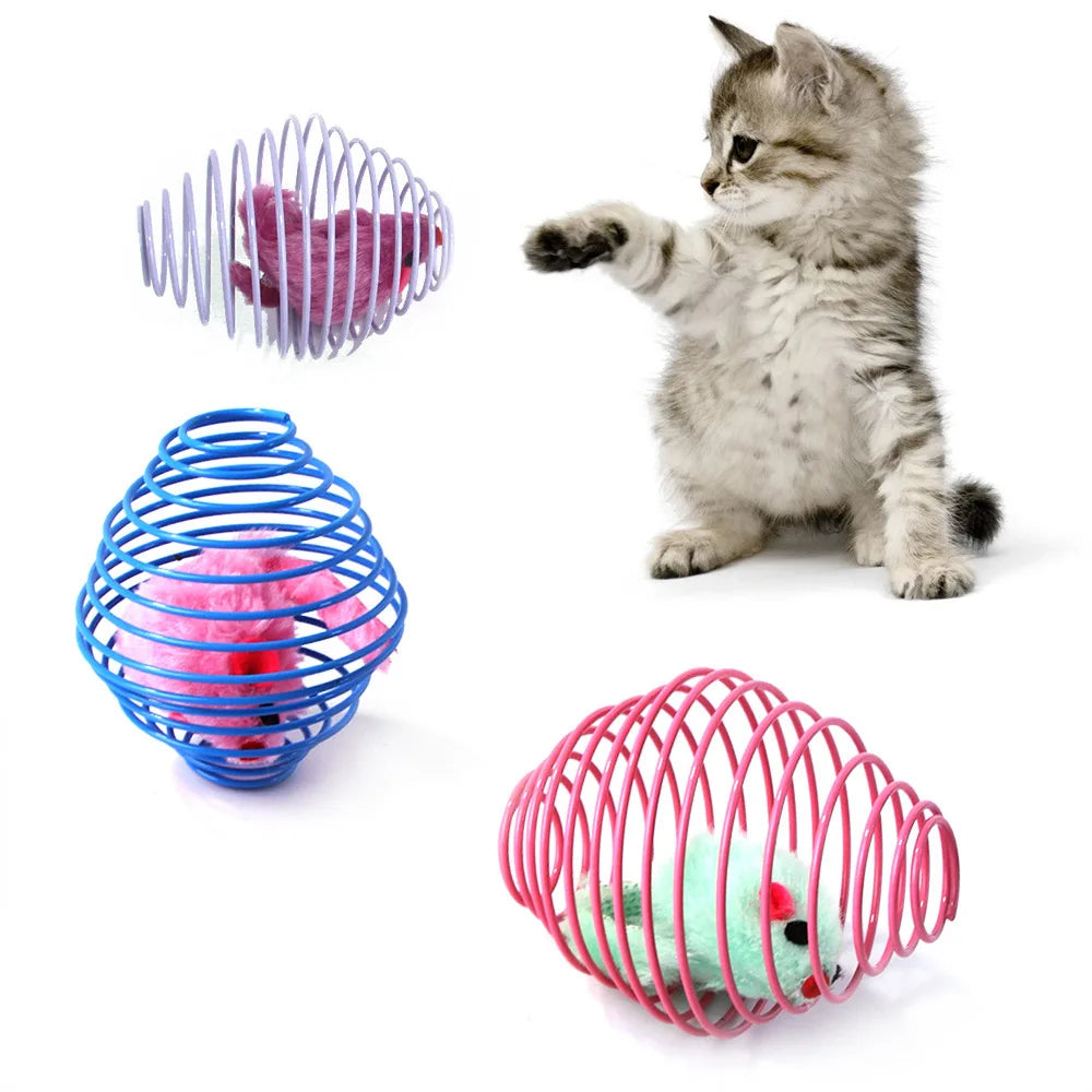 Balls Funny Stretchable Kitten Springs Toys